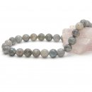 1941/ Labradorite, faceted, gray, 14 mm