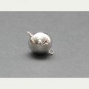 3555 / 925/- Silver magnet clasp, round, polished, 14 mm
