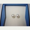 Zuchtperlen Ohrstecker wei&szlig; D.ca.10mm