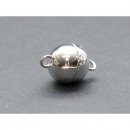 3552 / 925/- Silver magnet clasp, round, polished, 12 mm