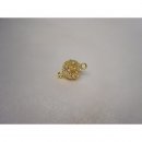 3371 / screw clasp, gold-plated, rhinestones, 12 mm