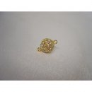 3370/ Rhine-stone rotary clasp, golden-colored 14mm