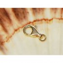 3022 / 5 x 925 /-Silver carbine clasp, golden, 9x16 mm...