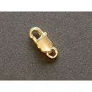 3016/ Carbine clasp, 925/-silver, 6x16 mm, golden-colored