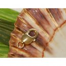 3018 / 925 /-Silver carbine clasp, golden, 8x16 mm