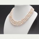9830/ Cultured pearls necklace, multicolor, 7x8 mm,...