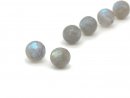 Two faceted, pierced labradorite beads