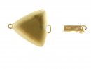 Schlie&szlig;e - 585 Gold, dreieckig, 17x22 mm, geb&uuml;rstet /2821