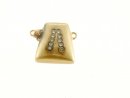 Clasp - 585 gold and diamonds, 13x14 mm /2820