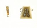 Fermoir pour bijoux - 585 or jaune, 13x14mm, avec des...