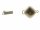 Schlie&szlig;e - 585 Wei&szlig;gold, Raute mit Diamant, 11 mm /2864