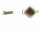 Fermoir pour bijoux - 585 or gris, 11 mm, avec le diamant, mat /2864