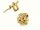 Fermoir pour bijoux - 585 or jaune, ronde, avec des saphirs, des rubis et des émeraudes /2848