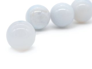 A pastel blue chalcedony ball