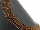 Tiger eye strand - faceted spheres 2.5 mm, gold brown,...