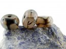 Achat - Rondelle, 10x14 mm, grau mit schwarzem Muster, 3...