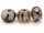 Agate - rondelles, 10x14 mm, gris avec motif noir, 3 pcs /5263s