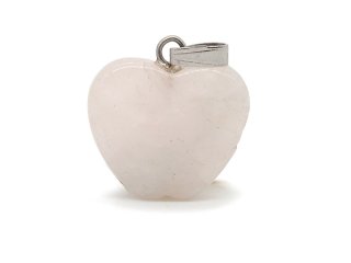 Apple-shaped rose quartz pendant for jewellery
