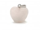 Apple-shaped rose quartz pendant for jewellery