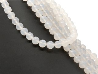 White agate beads, 10 mm