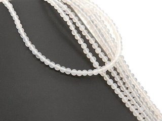 White, small agate beads