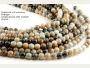 Cordon - Jaspe, boules 10 mm marron gris multicolore, longueur 39,5 cm /4722