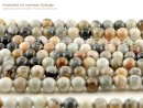 Cordon - Jaspe, boules 8 mm gris brun multicolore, longueur 39 cm /4721