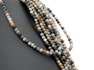 Perles de jaspe colorées et percées