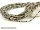 Cordon - Jaspe, boules 4 mm gris brun multicolore, longueur 38,5 cm /4719