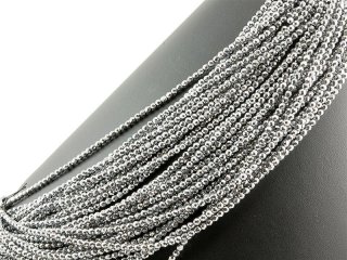 Hematite strand- faceted 3 mm silver, 40 cm /4714