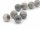 Four grey jasper beads