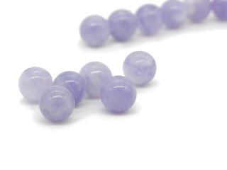 Six purple aquamarine beads