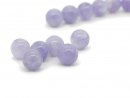 Six perles daigue-marine violettes