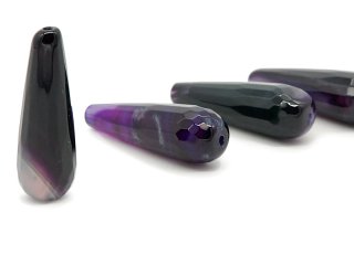 Agate drops in shades of violet