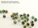 Turquoise - sphere 4,5 mm blue green patterned, 8 pcs /4154s