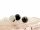 Quartz tourmaline - boules, 8 mm, gris noir, 4 pcs /1951s