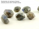 Labradorit - facettiert, hexagonal, grau irisierend /4122s