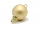 Ball clasp - 585/- gold, frosted, 10 mm /0011