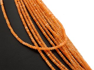 Achat Strang - facettierte Rondelle 2x4 mm hell orange, 36 cm /2707