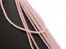 Agate strands - faceted rondelle 2x4 mm light pink, 36.5...