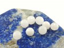 Agate - faceted spheres, 10 mm, white, pre drilled - 8 pcs/pack