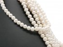 Cultured pearl strand - baroque 9x10 mm, white /7613
