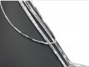 Pierced, rectangular hematite rods in grey