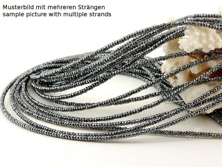 Hämatit Strang - facettierte Rondelle 2x3 mm anthrazit, Länge 40 cm /1878