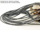 Hematite strands - faceted rondelles 2x3 mm anthracite, length 40 cm /1878