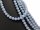 Large, pierced, angelite beads in blue