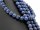 Boules de dumortierite percées et facettées en bleu