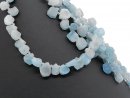 Aquamarine strand - nuggets 5x10 mm sky blue, length 40...