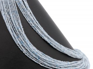 Light blue, pierced, large aquamarine beads