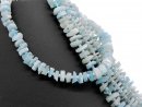 Perles daigue-marine percées bleu clair de grande...